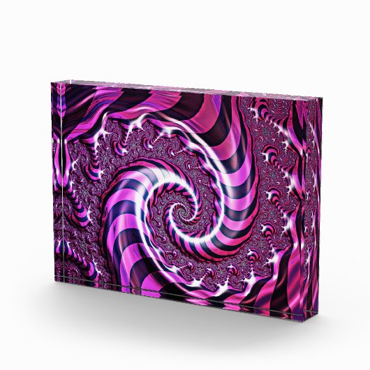 Pink und Black Spiral Illusion Fotoblock (Rechts)