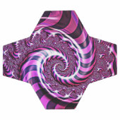 Pink und Black Spiral Illusion Fußball (Flach)