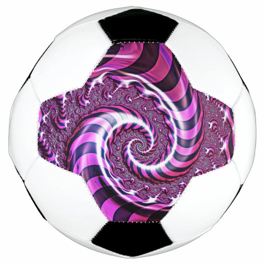 Pink und Black Spiral Illusion Fußball (Vorderseite)