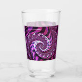 Pink und Black Spiral Illusion Glass Tumbler (Rückseite)