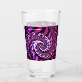 Pink und Black Spiral Illusion Glass Tumbler