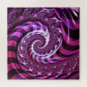 Pink und Black Spiral Illusion Jigsaw Puzzle (Horizontal)