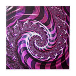 Pink und Black Spiral Illusion Keramik Tile Fliese
