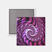 Pink und Black Spiral Illusion Magnet (Vorderseite/Rückseite)