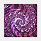 Pink und Black Spiral Illusion Magnet (Vorne)