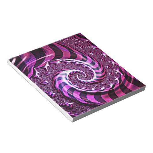 Pink und Black Spiral Illusion Notizblock (angewinkelt)