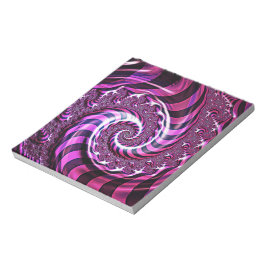 Pink und Black Spiral Illusion Notizblock