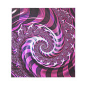 Pink und Black Spiral Illusion Notizblock (Vorderseite)