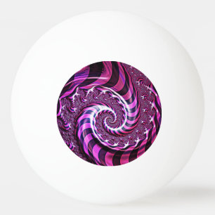 Pink und Black Spiral Illusion Ping Pong Ball Tischtennisball