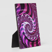 Pink und Black Spiral Illusion Plaque Fotoplatte (Seite)