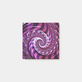 Pink und Black Spiral Illusion Post-it Klebezettel