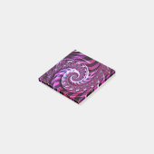 Pink und Black Spiral Illusion Post-it Klebezettel (angewinkelt)