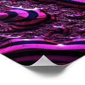 Pink und Black Spiral Illusion Poster (Ecke)