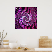 Pink und Black Spiral Illusion Poster (Küche)