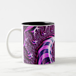 Pink und Black Spiral Illusion Zwei-Tone-Tasse Zweifarbige Tasse
