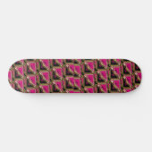 Pink und Black Tribal Muster Skateboard (Horizontal)
