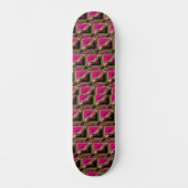 Pink und Black Tribal Muster Skateboard (Vorderseite)
