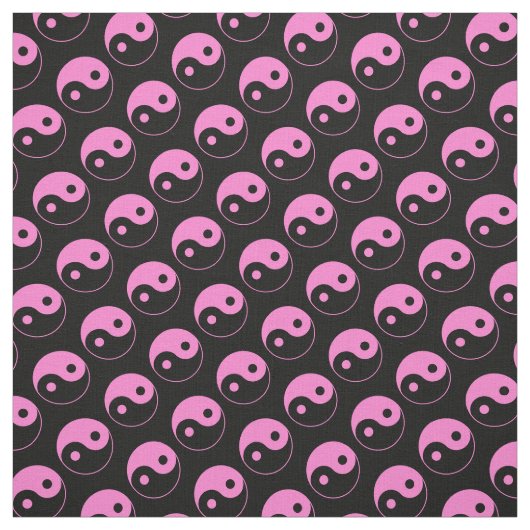 Pink und Black Yin Yang Muster Stoff (Muster)