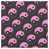 Pink und Black Yin Yang Muster Stoff (Nahaufnahme)