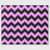 Pink und Black Zigzag Geschenkpackung Geschenkpapier (Flach)