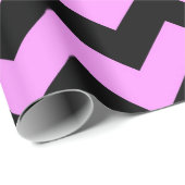 Pink und Black Zigzag Geschenkpackung Geschenkpapier (Rolleneckpunkt)