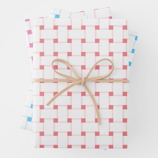 Pink und blau abändern geschenkpapier set (Beispiel)
