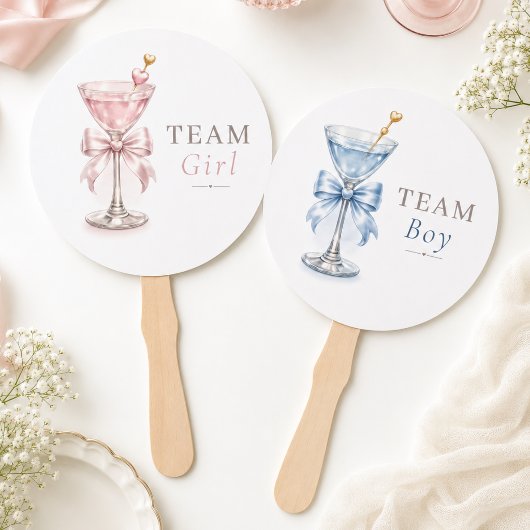 Pink und Blau Geschlecht Enthüllung Team Mädchen u Fächer