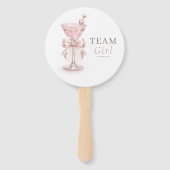 Pink und Blau Geschlecht Enthüllung Team Mädchen u Fächer (Vorderseite)
