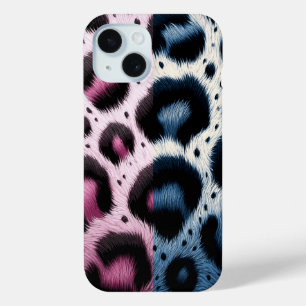 Pink- und Blau Leoparden Fell-Tierdruck Punkte  Case-Mate iPhone Hülle