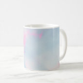 PINK UND BLAUER HINTERGRUND KAFFEETASSE (VorderseiteRechts)