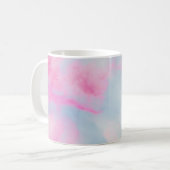 PINK UND BLAUER HINTERGRUND KAFFEETASSE (Vorderseite Links)