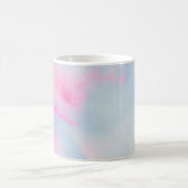 PINK UND BLAUER HINTERGRUND KAFFEETASSE (Mittel)