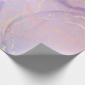 Pink- und Blaugold-Glittermarmor Geschenkpapier (Ecke)