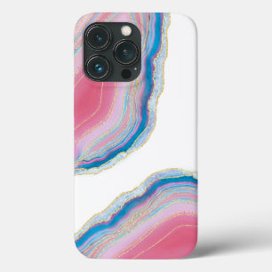 Pink und Blue Agate Stone Muster Case-Mate iPhone Hülle