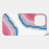 Pink und Blue Agate Stone Muster Case-Mate iPhone Hülle (Rückseite (Horizontal))