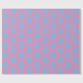 Pink und Blue Anchor Wrapping Paper Geschenkpapier (Flach)