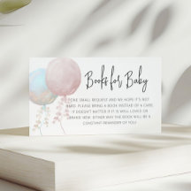 Pink und Blue Balloon Geneal Reveal Books for Baby