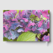 Pink und Blue Blume Petals Baby Dusche Gästebuch (Rückseite)