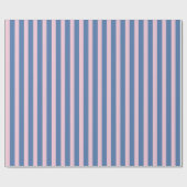 Pink und Blue Bold Strip Wrapping Paper Geschenkpapier (Flach)