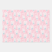 Pink und Blue Bunny Bunny Rabbit Wrapping Papier S (Vorderseite)