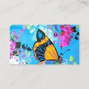 Pink und Blue Butterfly Platzkarte