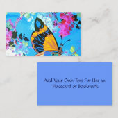 Pink und Blue Butterfly Platzkarte (Vorne/Hinten)