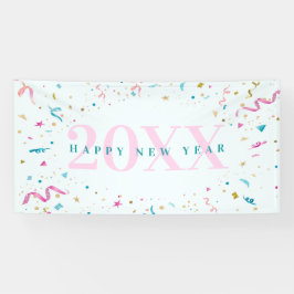 Pink und Blue Confetti Party Banner für neue Jahre