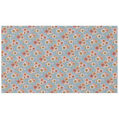 Pink und Blue Daisy Botanische Kunst-Design Tischdecke (Vorderseite (Horizontal))