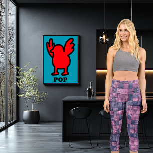 Pink und Blue Denim Patchwork mit benutzerdefinier Capri Leggings