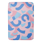Pink und Blue Doodle Muster Badematte (Vorderseite Vertikal)