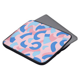 Pink und Blue Doodle Muster Laptopschutzhülle