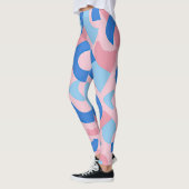 Pink und Blue Doodle Muster Leggings (Links)