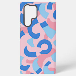 Pink und Blue Doodle Muster Samsung Galaxy Hülle