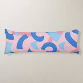 Pink und Blue Doodle Muster Seitenschläferkissen